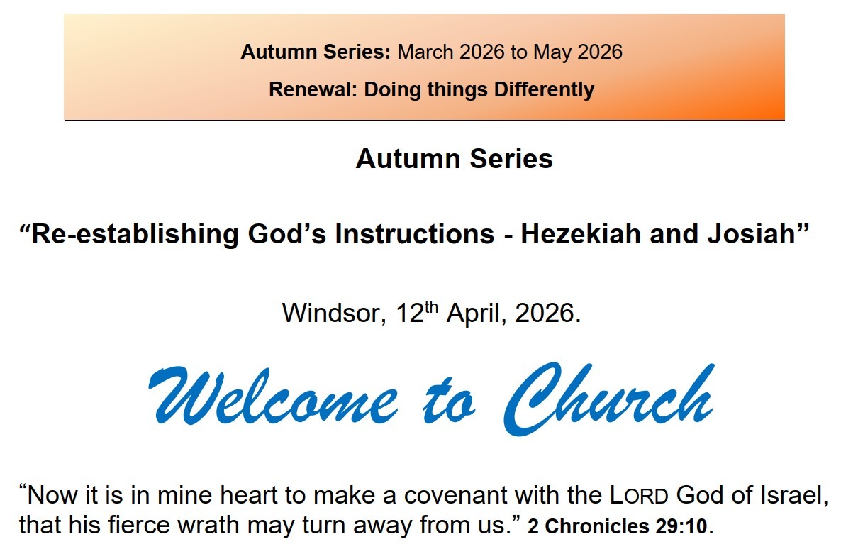 Re-establishing God’s Instructions – Hezekiah and Josiah
